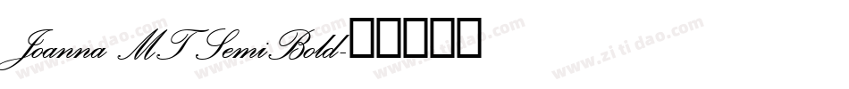 Joanna MT SemiBold字体转换
